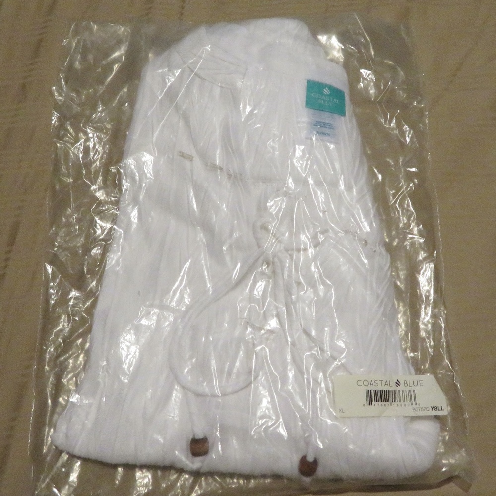 NWT COASTAL BLUE SWIM COVER size XL